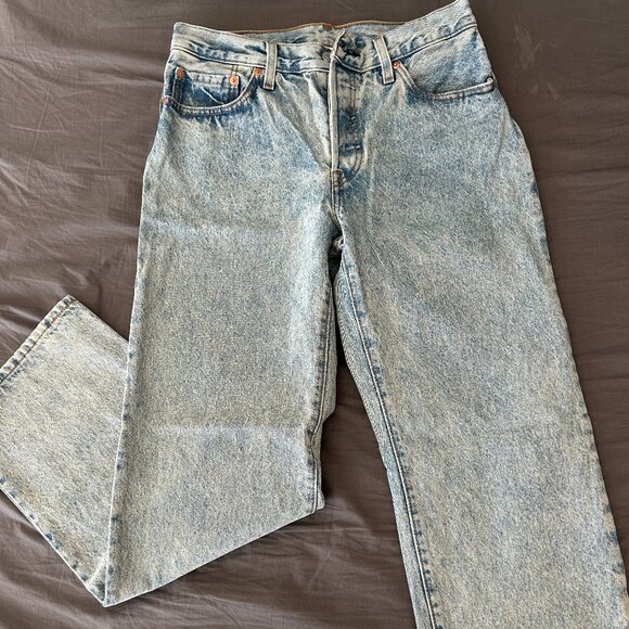 levi's 501 90s mid-rise jeans light blue size 27 - Picture 4 of 7